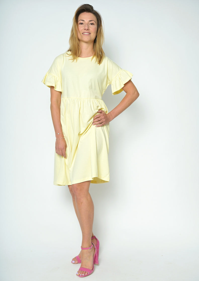 nachhaltiges Sommerkleid Hängerkleid Gelb Bio-Baumwolle