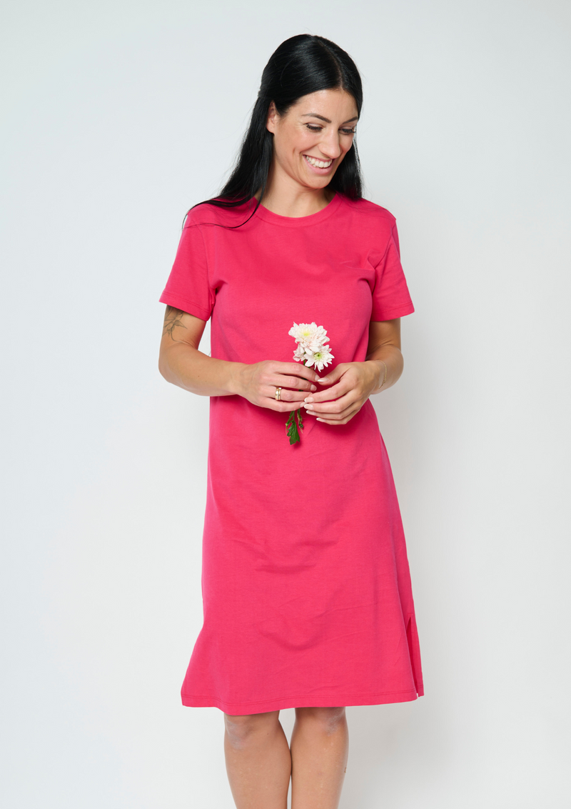 nachhaltiges T-Shirt Kleid in Rot Bio-Baumwolle