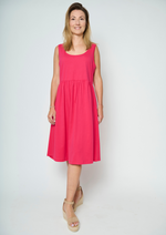 nachhaltiges Sommerkleid mit Trägern Rot Bio Baumwolle