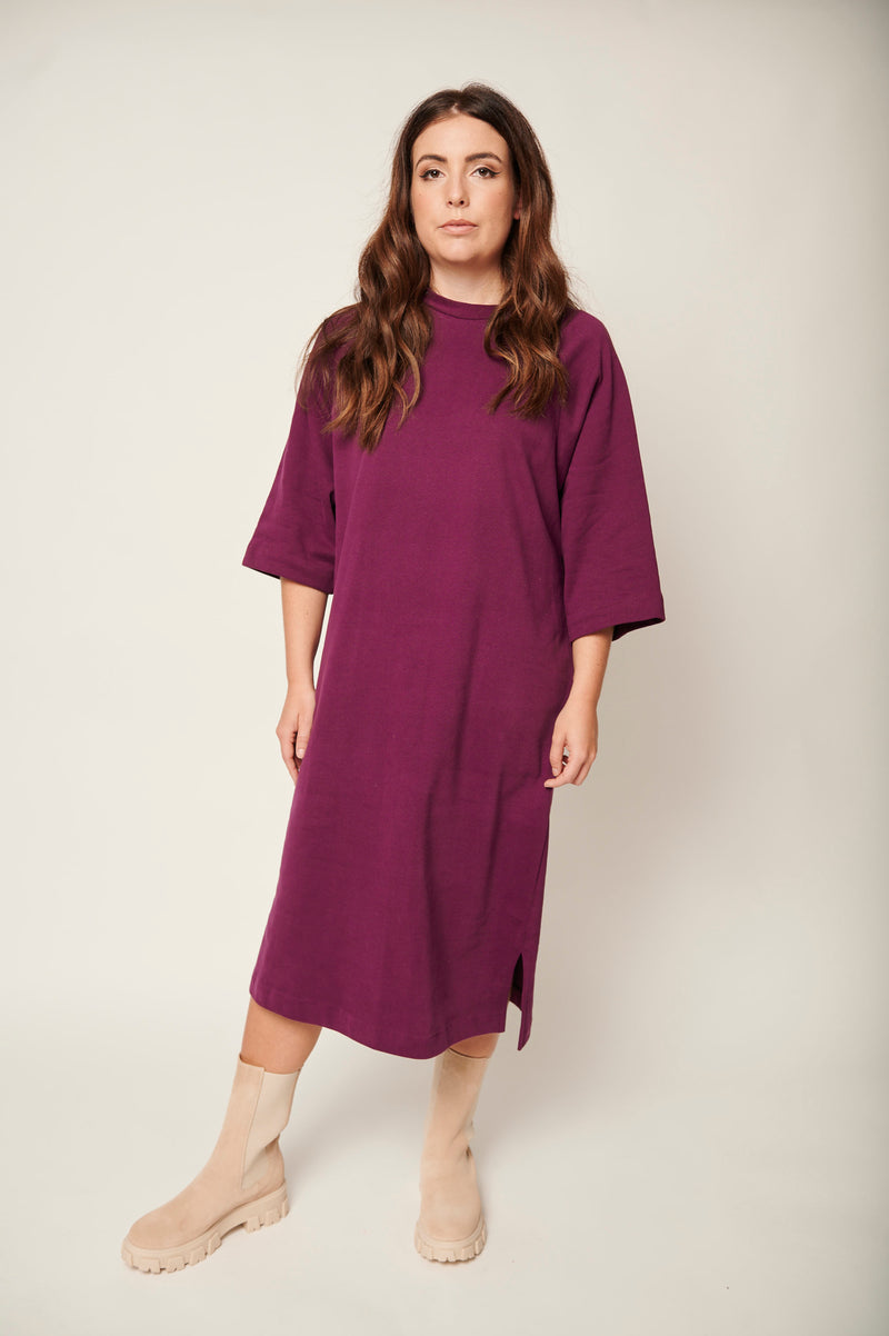 Oversized Kleid LILA BIO-Baumwolle