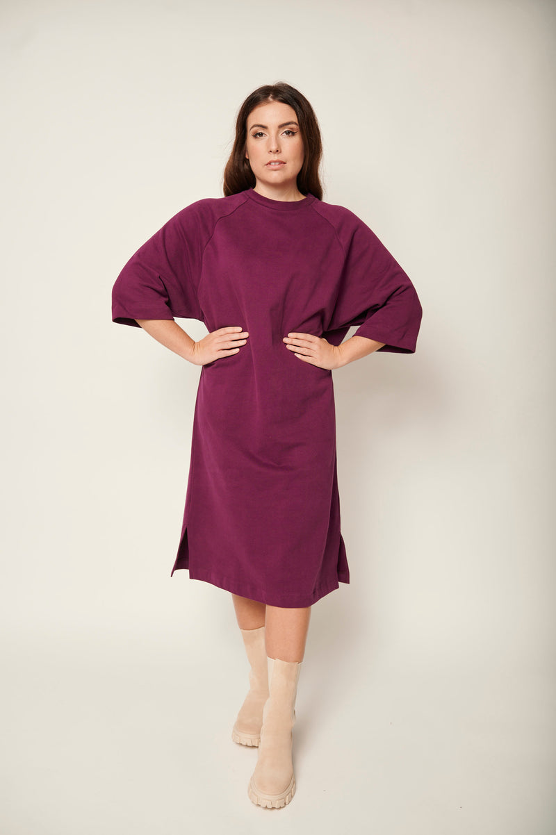 Oversized Kleid LILA BIO-Baumwolle