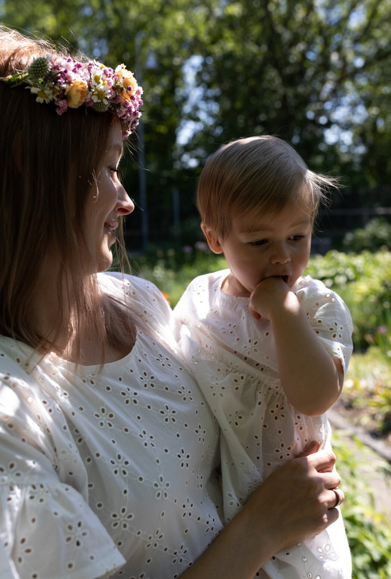 Mini Me Outfit Mama Tochter Kleid weiss