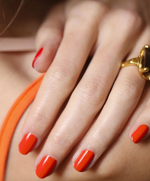 Nail color Red Coral 