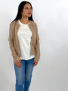 Cardigan Waffel Camel BIO-Baumwolle