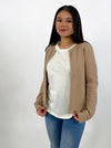 Cardigan Waffel Camel BIO-Baumwolle