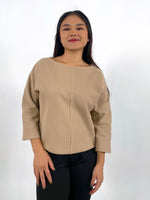 Sweater Waffel Camel BIO-Baumwolle