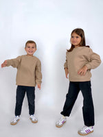 Kids Sweater Waffel Camel BIO-Baumwolle