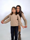 Kids Sweater Waffel Camel BIO-Baumwolle