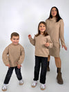 Kids Sweater Waffel Camel BIO-Baumwolle