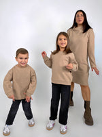 Kids Sweater Waffel Camel BIO-Baumwolle