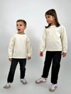 Kids Sweater Waffel Creme BIO-Baumwolle