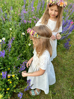 nachhaltige Kindermode Kleid Spitze Mädchen weiss