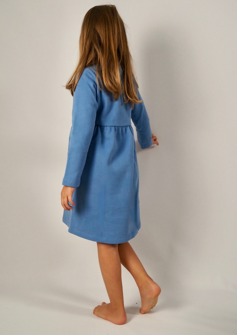 Kinderkleid blau Bio-Baumwolle nachhaltige Kindermode