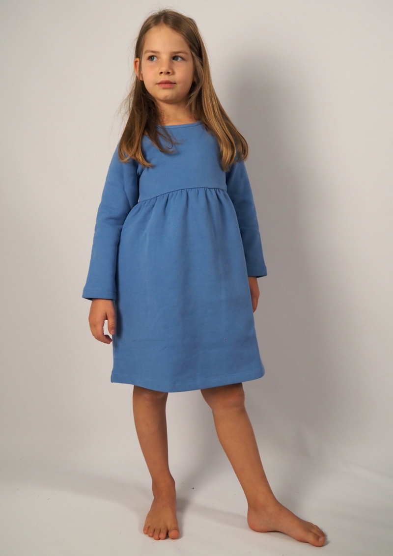 Kinderkleid blau Bio-Baumwolle nachhaltige Kindermode