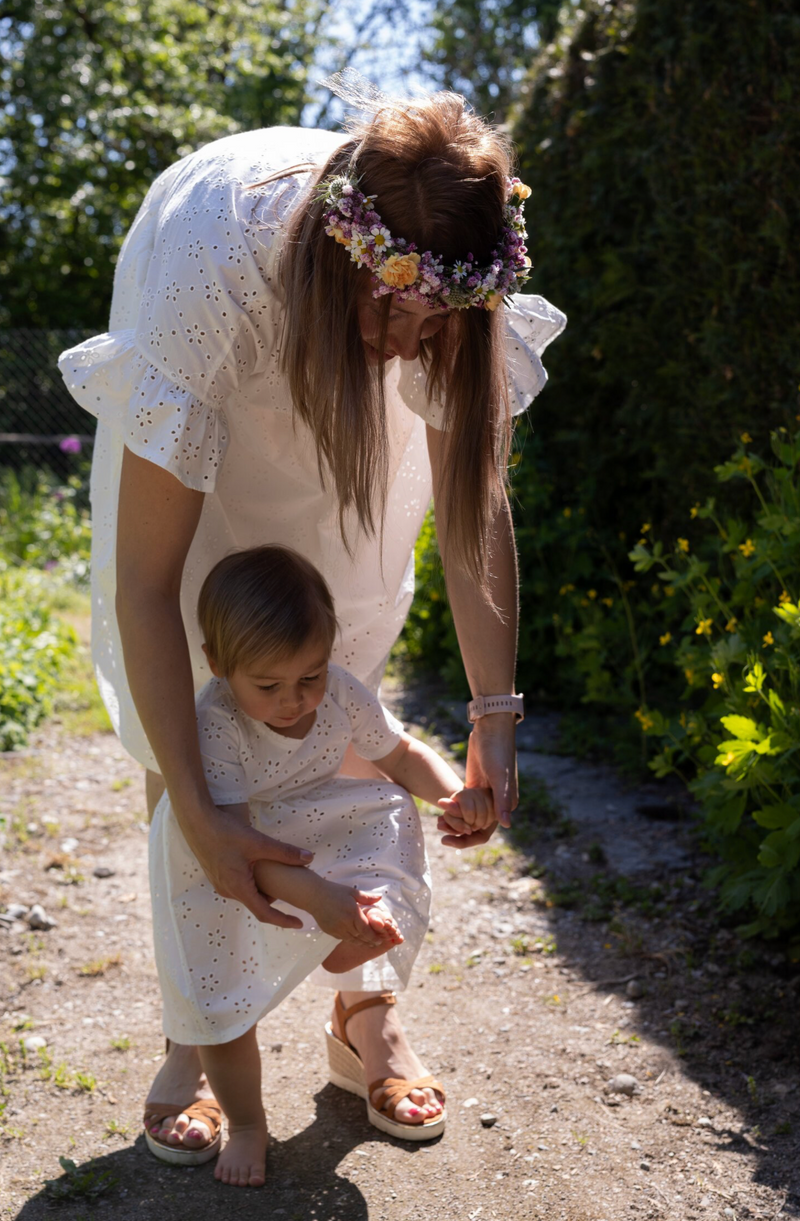 Mini Me Outfit Mama Tochter Kleid weiss