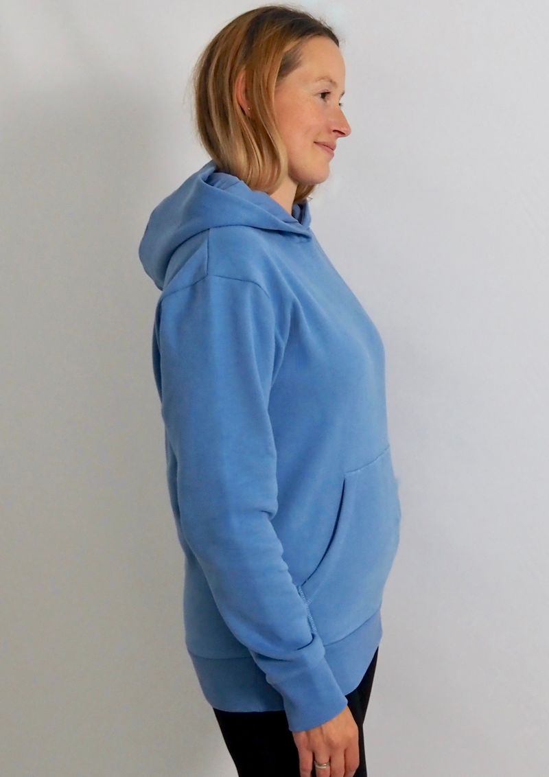 Unisex Hoodie blau nachhaltig Bio-Baumwolle 