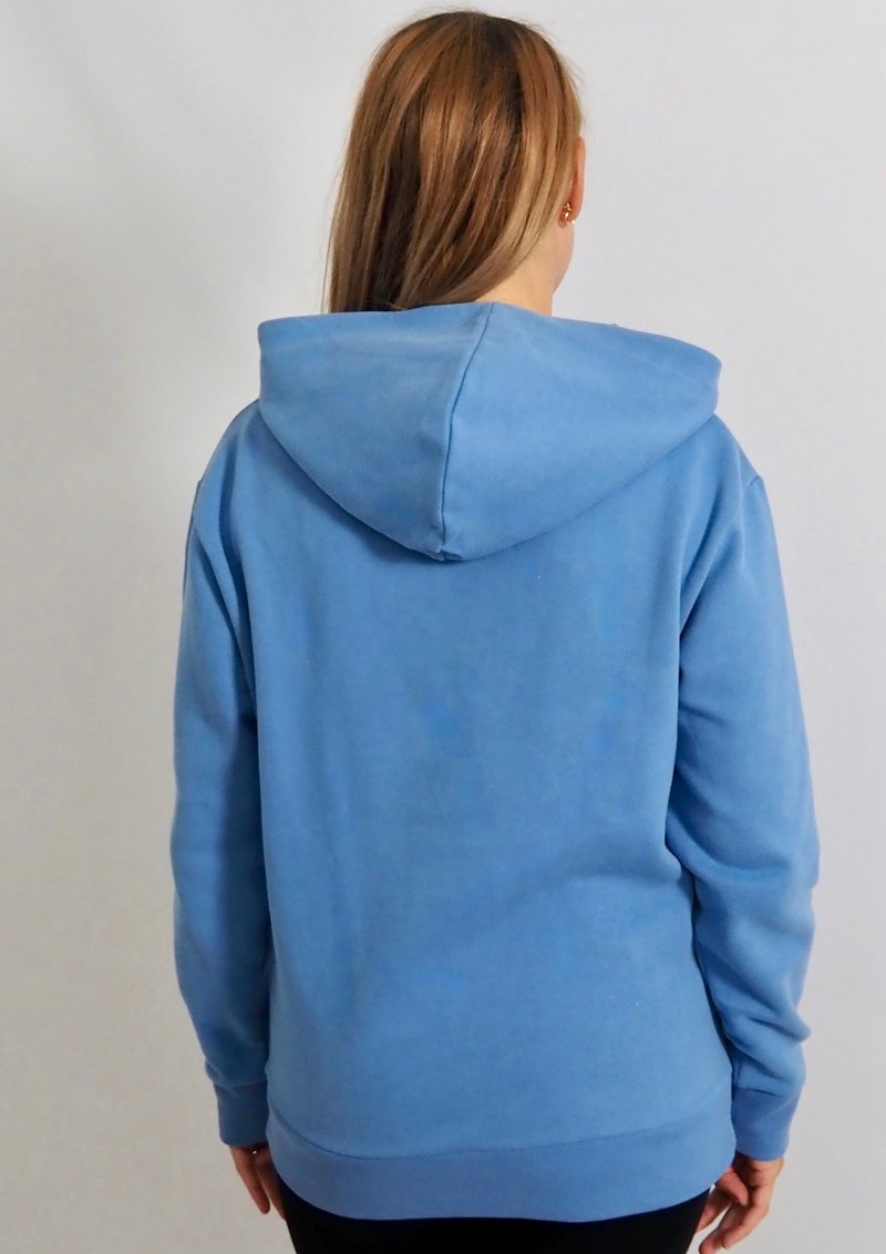 Unisex Hoodie blau nachhaltig Bio-Baumwolle 