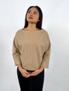 Sweater Waffel Camel BIO-Baumwolle