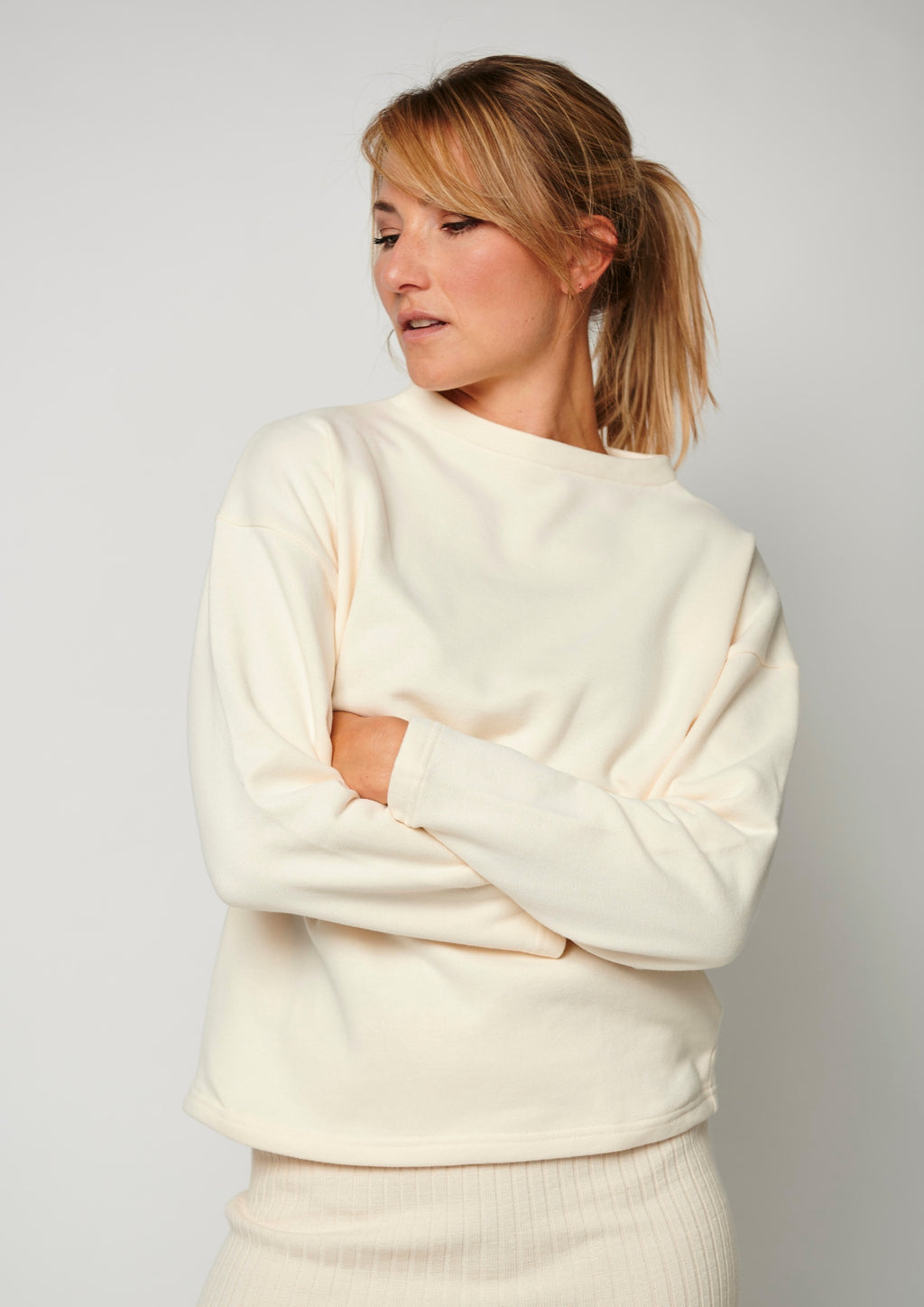 Sweater Vanille BIO-Baumwolle