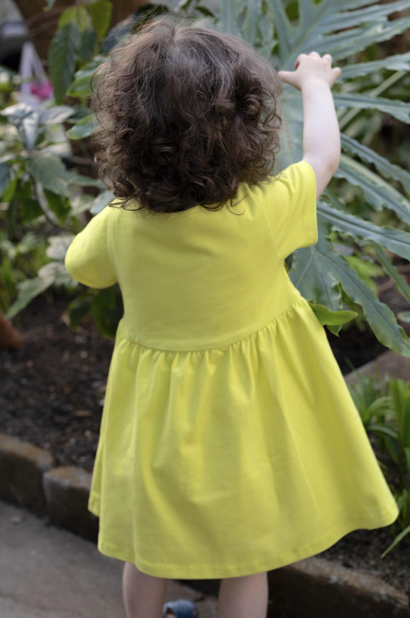 Kinderkleid gelb Zitrone