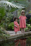 nachhaltiges Sommerkleid Mädchen Orange