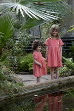 nachhaltiges Sommerkleid Mädchen Orange