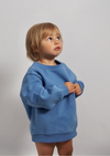 nachhaltiger Kinder Sweater Blau Bio-Baumwolle