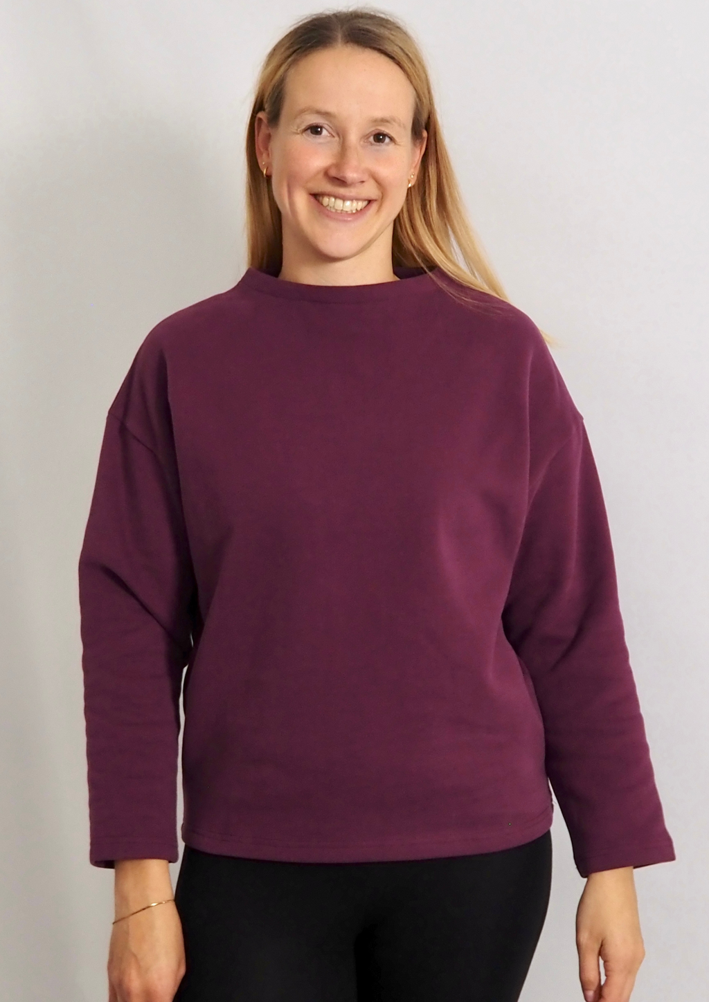 nachhaltiger Damen Sweater Bio-Baumwolle lila