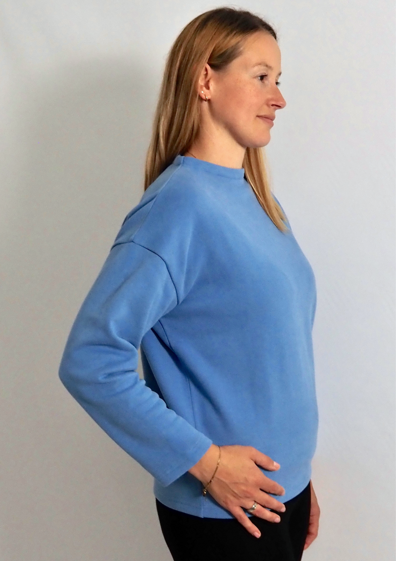 nachhaltiger Damen Sweater Blau Bio-Baumwolle