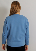 nachhaltiger Damen Sweater Blau Bio-Baumwolle