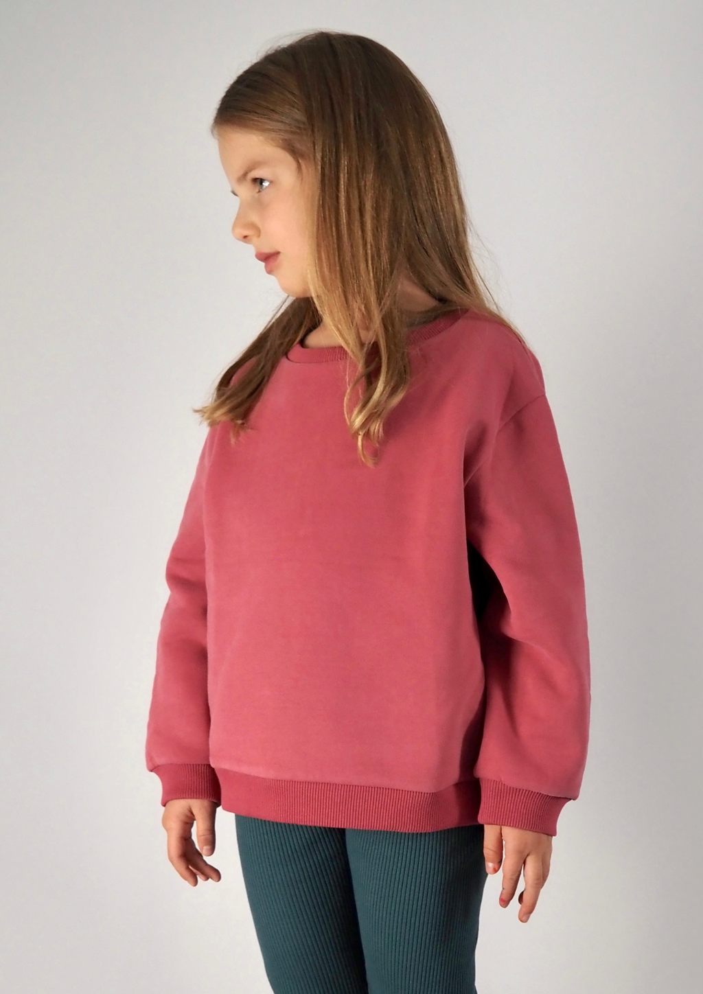 nachhaltiger Kinder Sweater rot Bio-Baumwolle