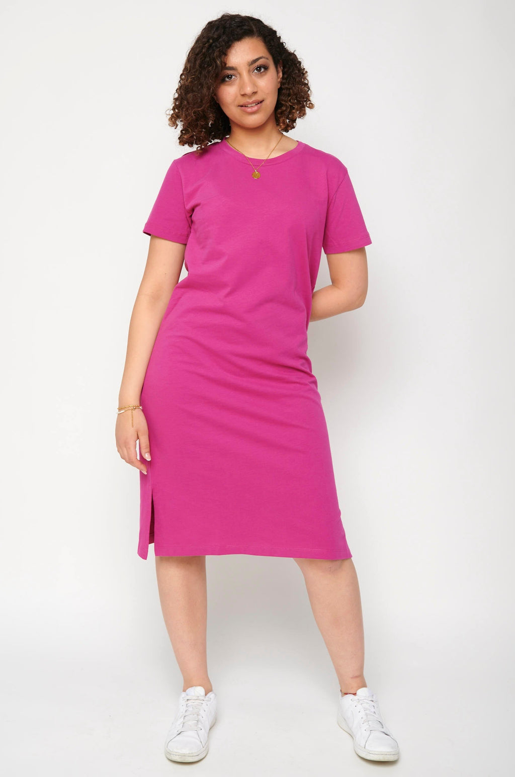 nachhaltiges T-Shirt Kleid Pink