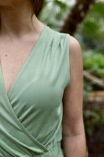 V-Neck Kleid Olive EcoVero