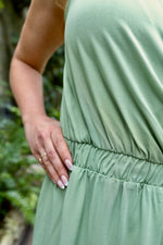 V-Neck Kleid Olive EcoVero