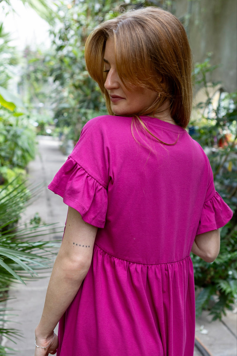 Ruffle Kleid Azalea BIO-Baumwolle