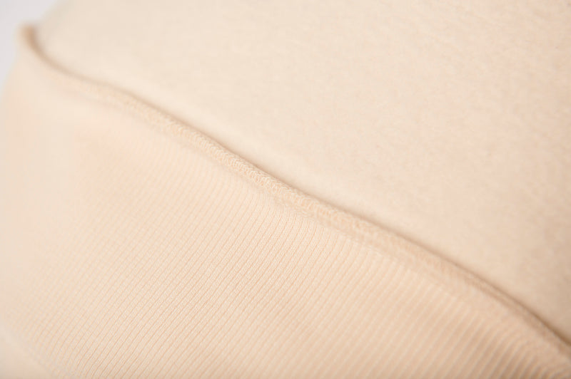 Boxy shirt beige organic cotton 