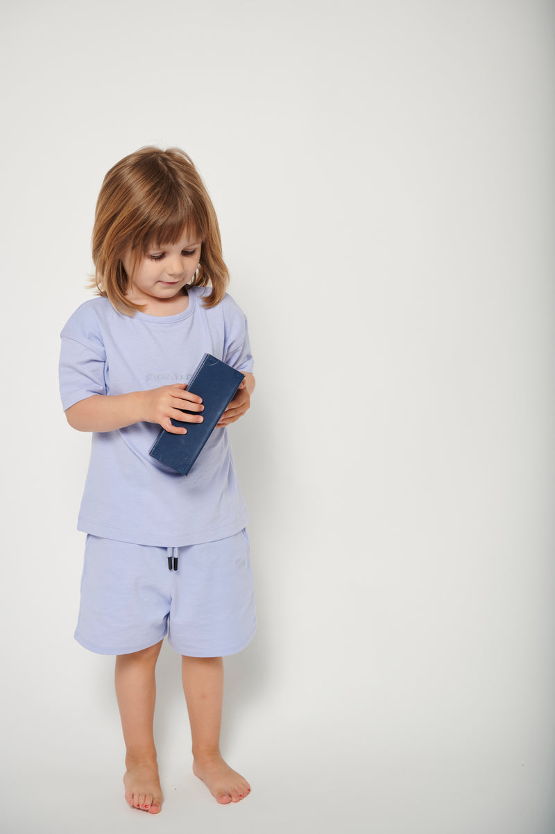 Kids T-shirt lilac organic cotton