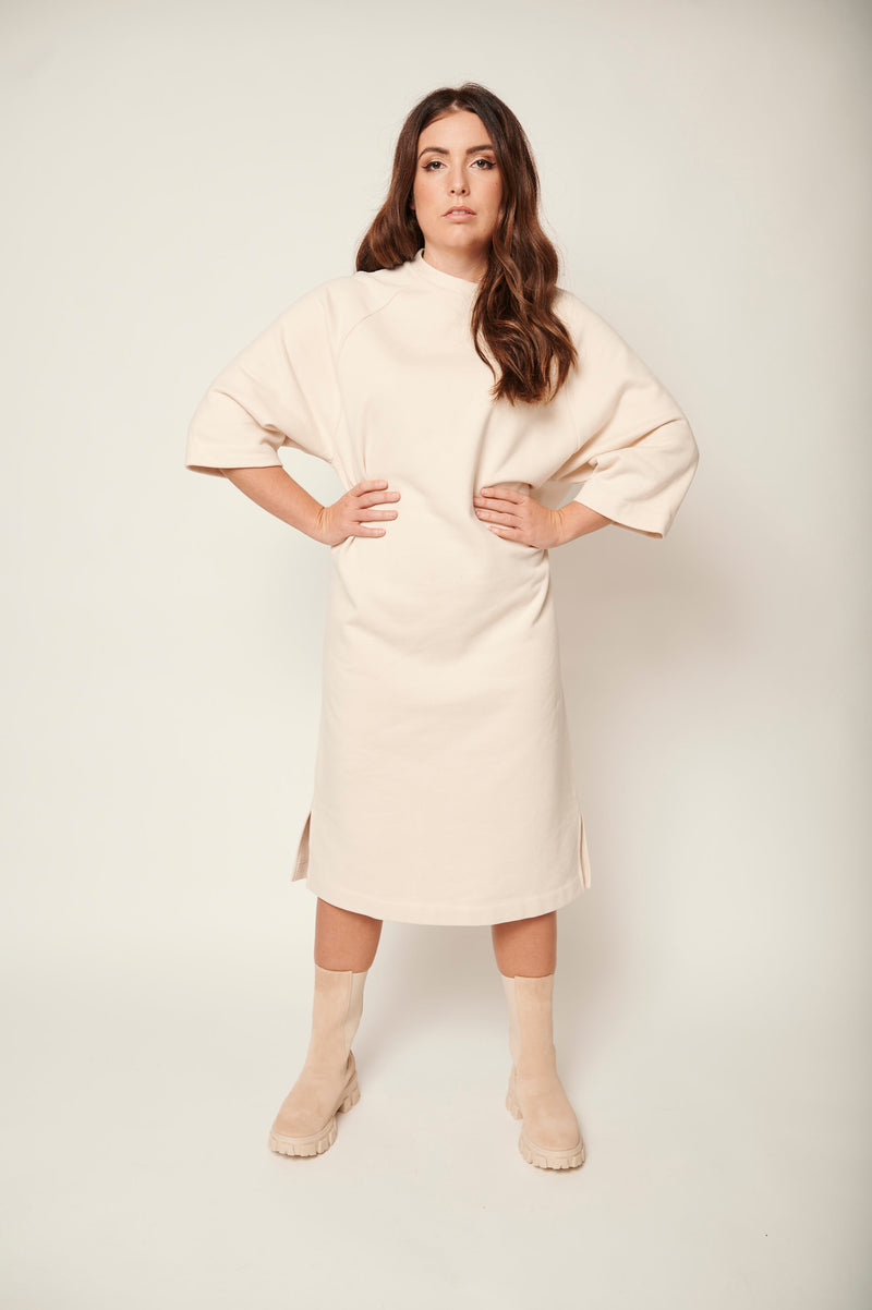 Oversized Kleid Beige BIO-Baumwolle