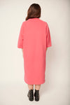 Oversized dress pink organic cotton