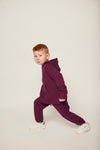 Kids pants purple organic cotton