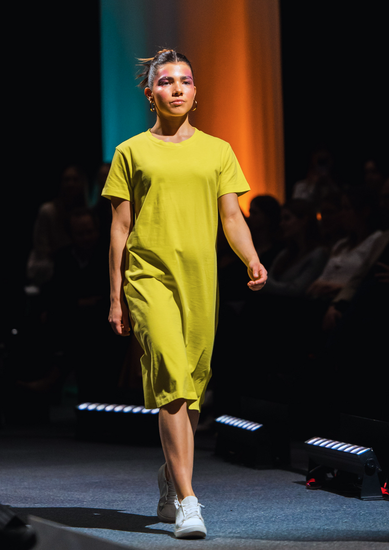 T-Shirt Kleid Lime BIO-Baumwolle