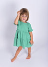 we samay Mini Me Partnerlook Kleid grün Mädchen aus 100% Tencel Lyocell