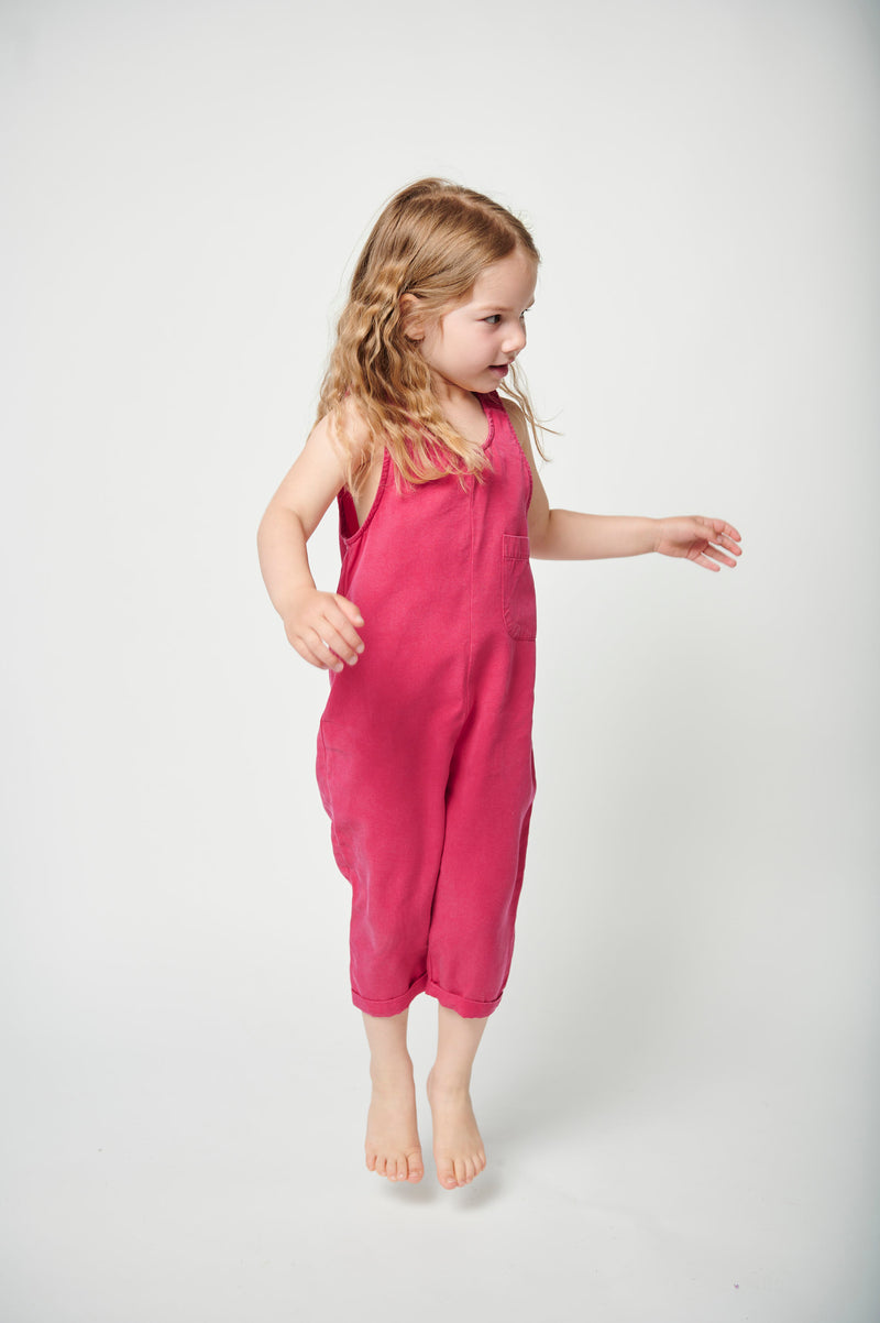 Kinder Overall nachhaltige Mode tencel pink