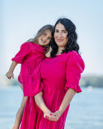 we samay nachhaltige Partnerlooks Fair Fashion Hängerkleid pink Mutter Tochter Mini Me Outfit