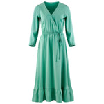 Green wrap dress made of TENCEL™ 