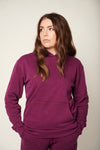 Unisex hoodie purple organic cotton 